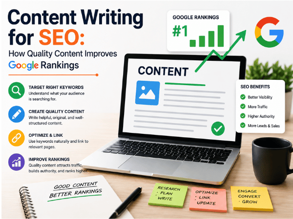 Content Writing for SEO: How Quality Content Improves Google Rankings