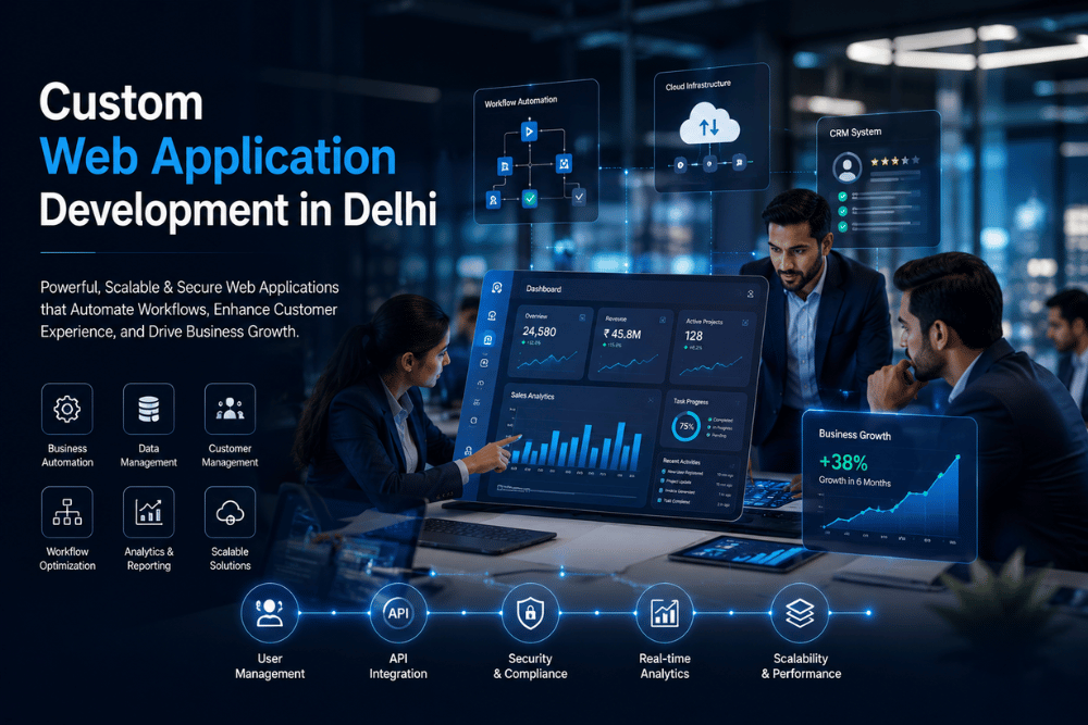 Custom Web Application Development in Delhi for business automation and digital transformation