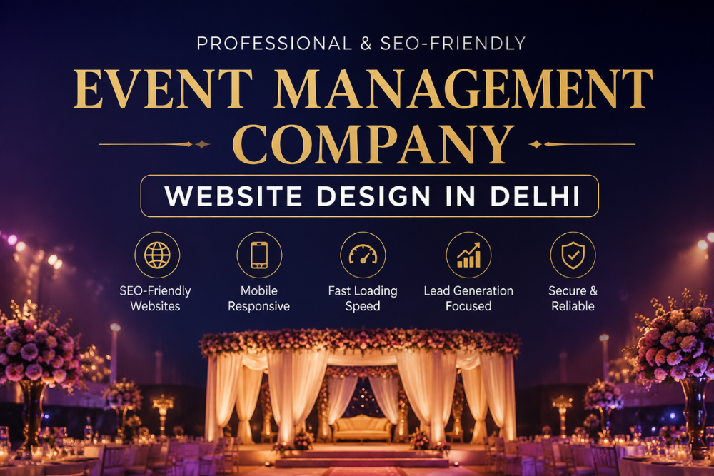 Professional Event Management Company Website Design in Delhi with a responsive and SEO-friendly business website.