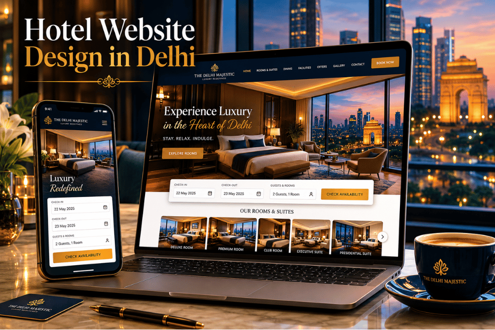 Hotel website design in Delhi with online booking and reservation system