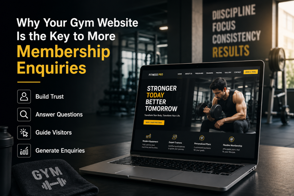 Professional gym website design helping fitness businesses generate more membership enquiries