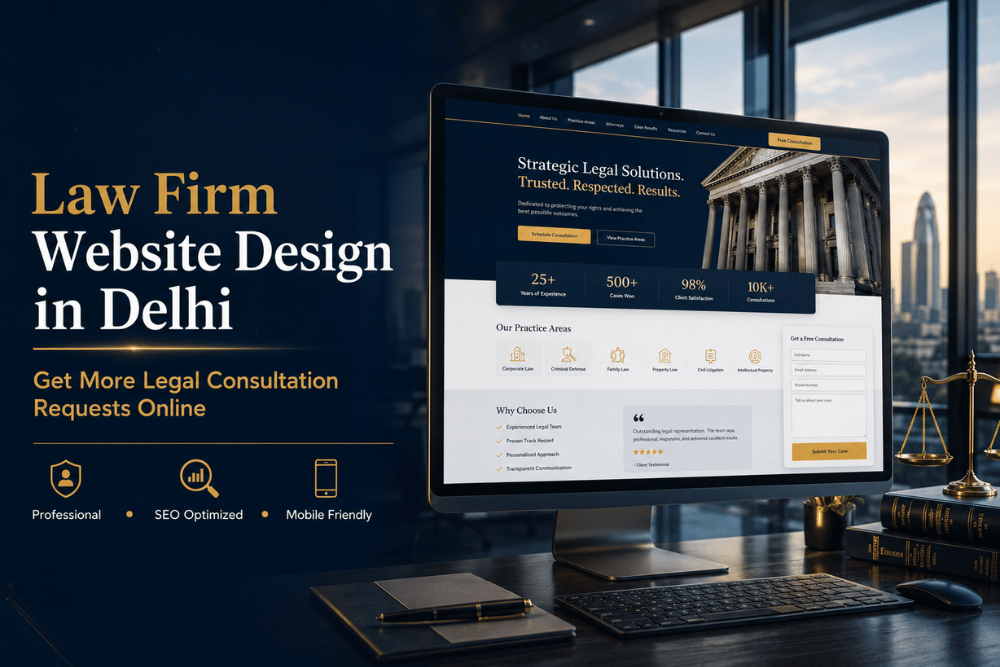 Law Firm Website Design in Delhi for Legal Consultation Lead Generation