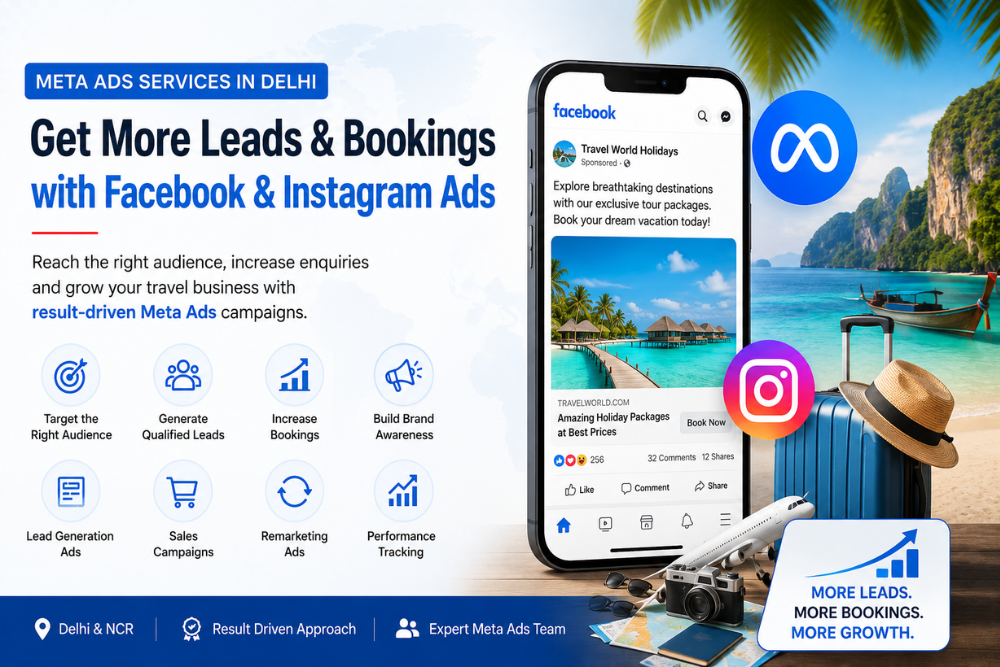 Meta Ads Services in Delhi helping businesses generate leads with Facebook and Instagram advertising campaigns