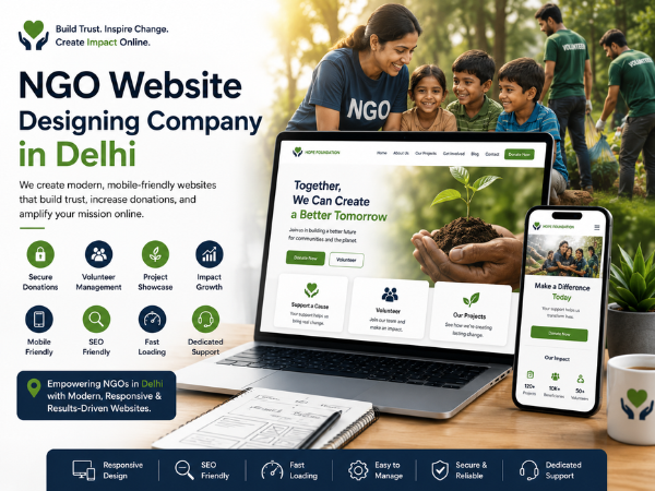 NGO Website Designing Company in Delhi: Professional Website Solutions for NGOs & Charitable Trusts