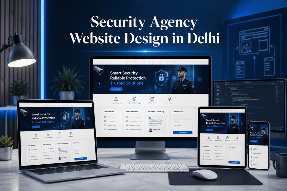 Security Agency Website Design in Delhi for professional security companies and security service providers