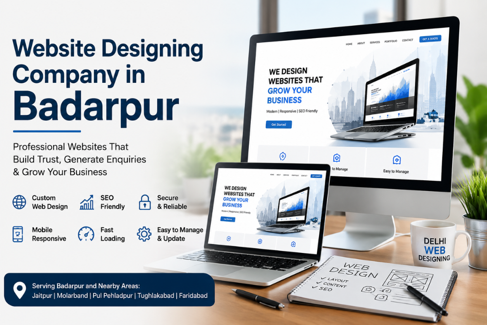 Professional Website Designing Company in Badarpur creating responsive and SEO-friendly business websites