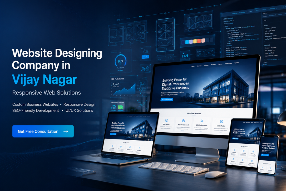 Responsive business website designed by a Website Designing Company in Vijay Nagar for local business growth