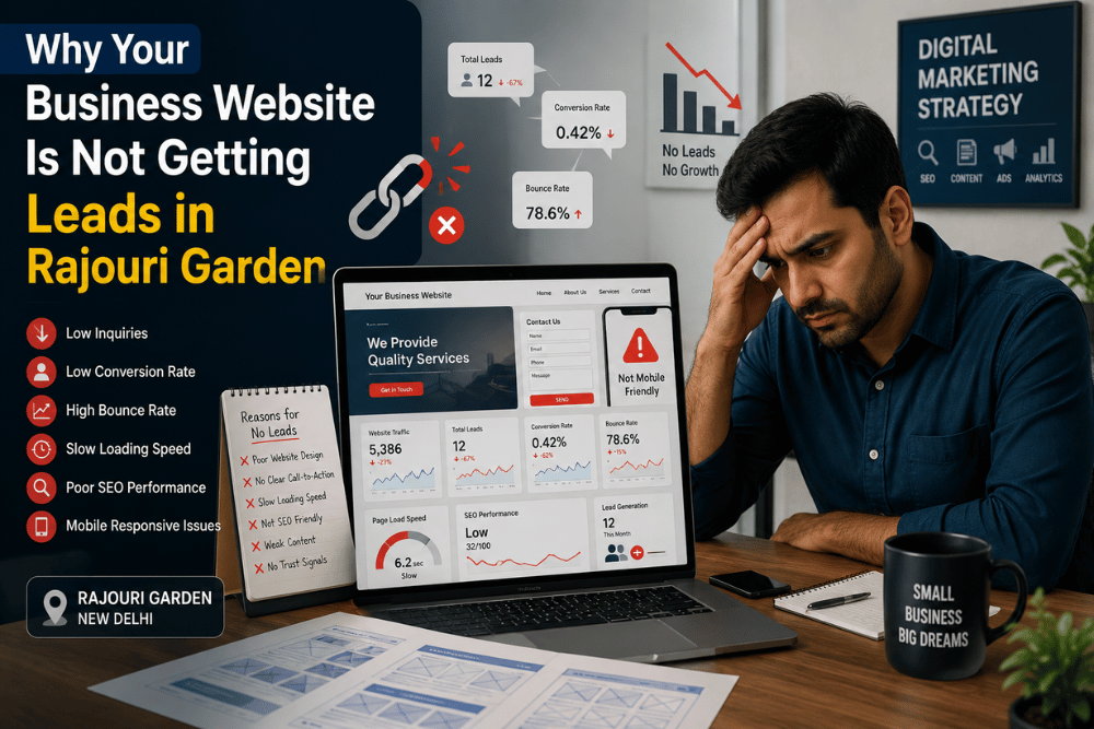 Why business websites in Rajouri Garden are not generating leads